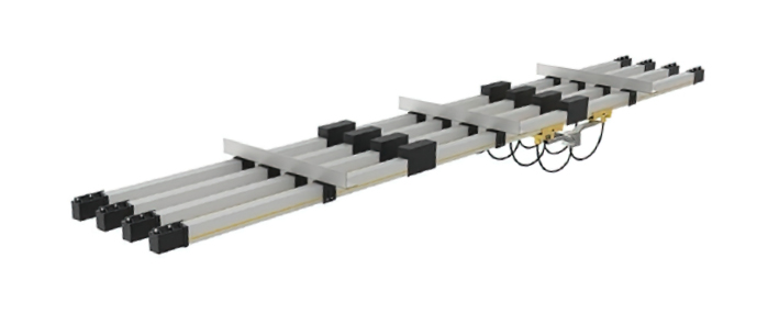 Single pole busbar system for high current crane applications